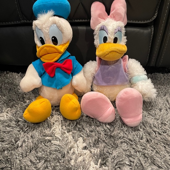 Disney Donald Daisy Duck Plush Dolls Toy Disney World Exclusive Vintage 14” 18” - Picture 1 of 9